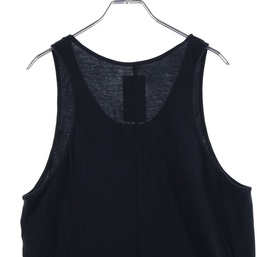 Rick Owens(リックオウエンス) ×CHAMPION BASKETBALL TANK フロントロゴ タンクトップ ブラック CM01E1678-CHJG