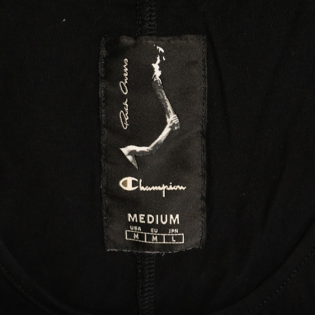 Rick Owens(リックオウエンス) ×CHAMPION BASKETBALL TANK フロントロゴ タンクトップ ブラック CM01E1678-CHJG