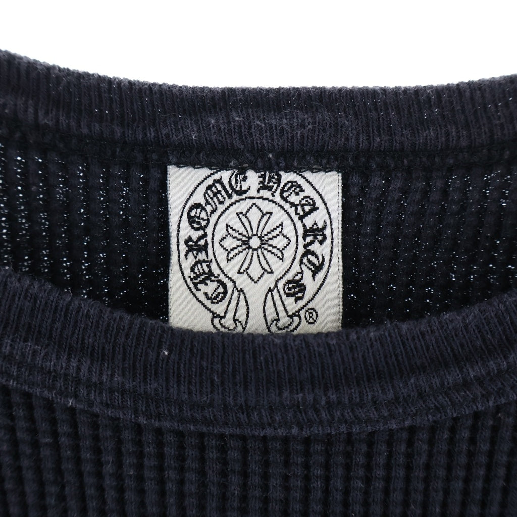CHROME HEARTS(クロムハーツ) OLD オールド FUCKYOU 刺繍 サーマル長袖Tシャツ ブラック
