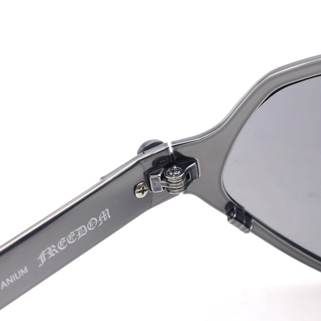 CHROME HEARTS(クロムハーツ) FREEDOM チタンフレーム ングラス アイウェア メガネ 眼鏡 グレー