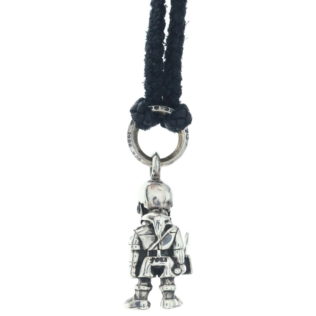 CHROME HEARTS(クロムハーツ) FOTI PEPE LEATHER BRAID フォティ ペペ ソルジャー ペンダントトップ レザーブレイド シルバー/ブラック