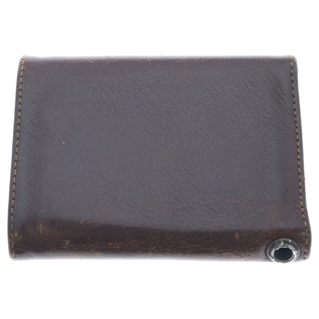 CHROME HEARTS(クロムハーツ) 3FOLD 3フォールド BSフレアボタン レザーウォレット 財布 ブラウン BCA364