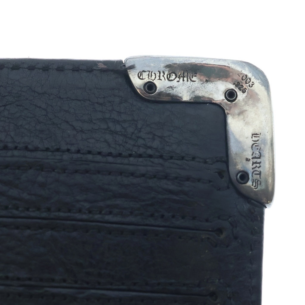 CHROME HEARTS(クロムハーツ) LNG SNGL FLD TIPS シングルフォールド レザーウォレット 財布 ブラック BCA380