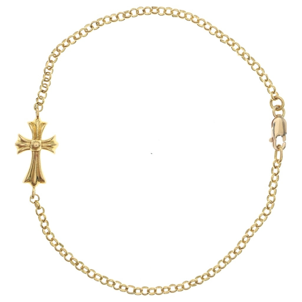 CHROME HEARTS(クロムハーツ) 22K CHN BBY FAT ベイビーファットチェーン ゴールドブレスレット