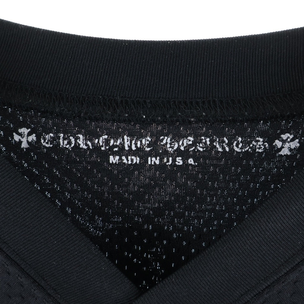 CHROME HEARTS(クロムハーツ) MESH WARM UP JERSEY メッシュ バーシティー ジャージー CHプリントメッシュ 長袖Tシャツカットソー ブラック