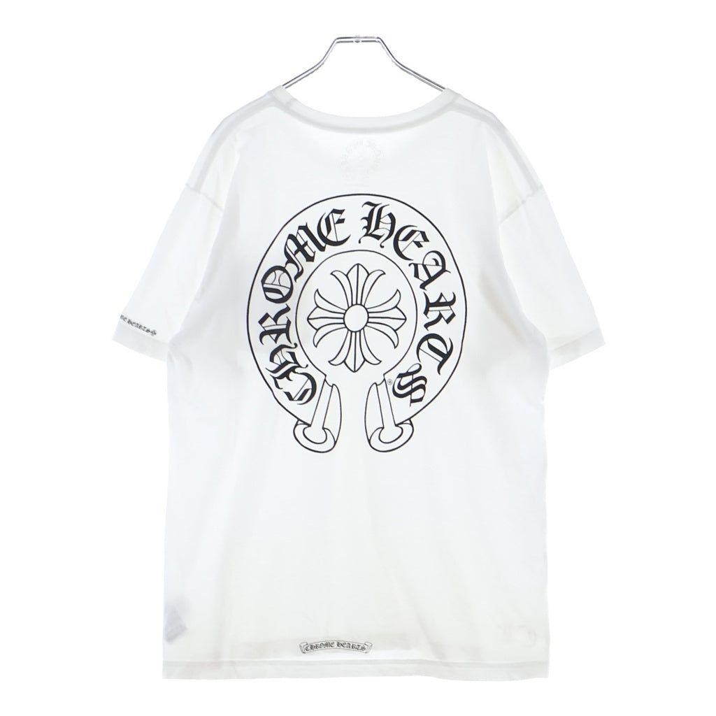 CHROME HEARTS(クロムハーツ) HORSESHOE S/S TEE ホースシュープリント ポケット半袖Tシャツ カットソー ホワイト