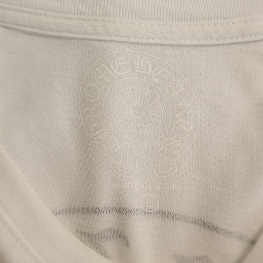 CHROME HEARTS(クロムハーツ) HORSESHOE S/S TEE ホースシュープリント ポケット半袖Tシャツ カットソー ホワイト