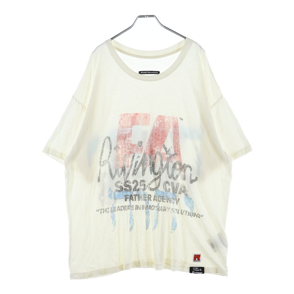 RRR123 RIVINGTON roi Rebis(リヴィントンロイレビス) 25SS LEADERS TEE 半袖Tシャツ カットソー ホワイト LEAD-SS90