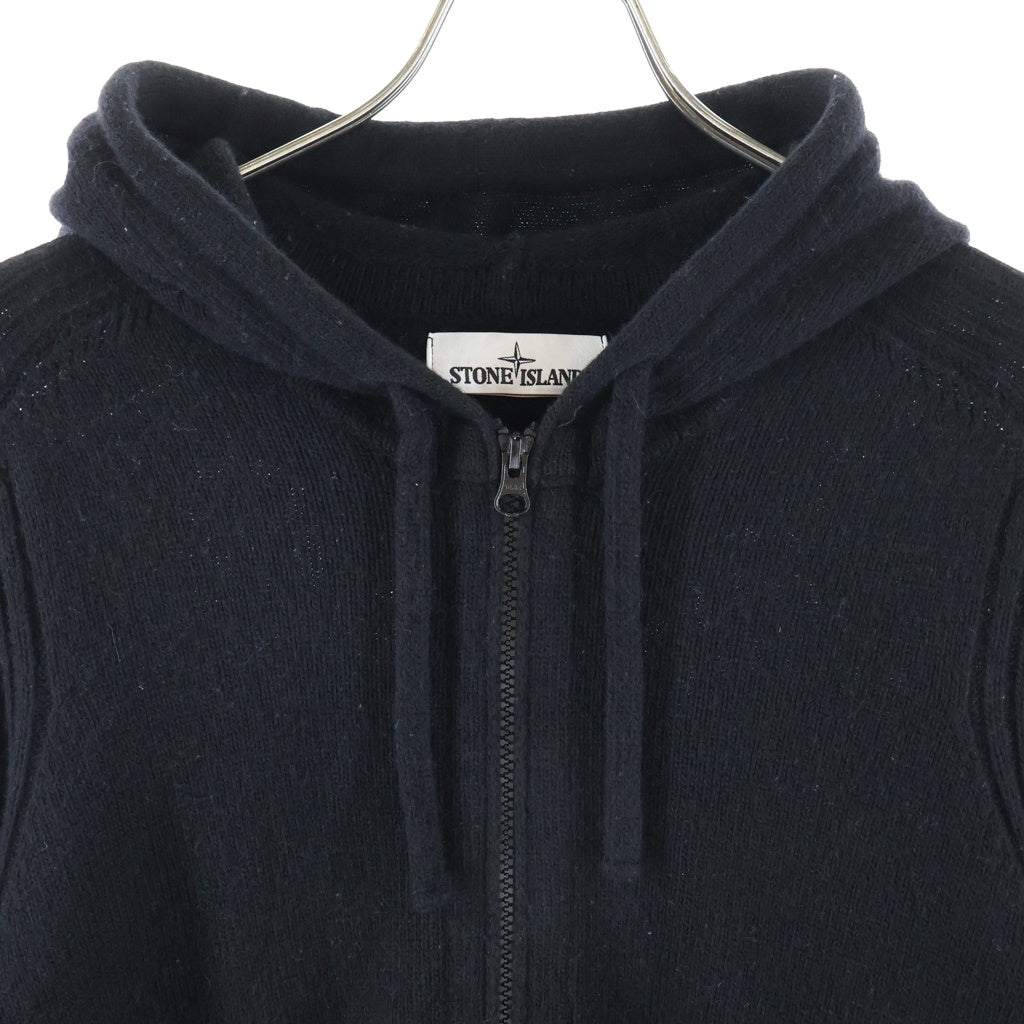 STONE ISLAND(ストーンアイランド) ジップアップ ニットパーカー ブラック 7315501A3