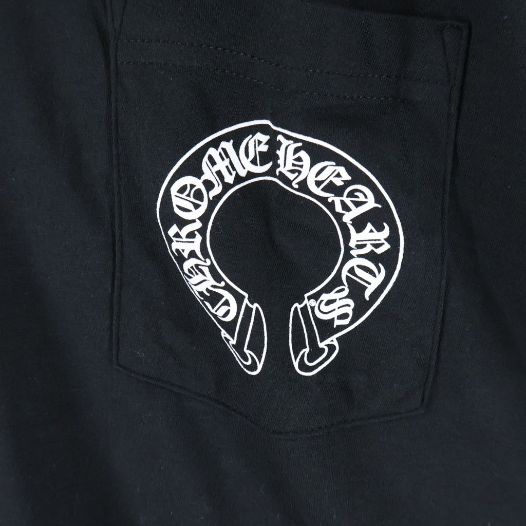 CHROME HEARTS(クロムハーツ) CH L/S TEE アームフローラルバックホースシュープリント長袖Tシャツ ブラック