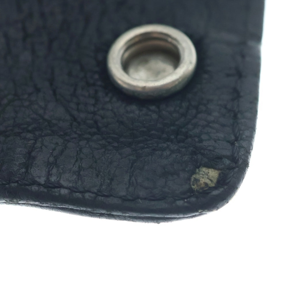 CHROME HEARTS(クロムハーツ) KEY CASE キーケース クロスボールボタン レザーキーケース ブラック