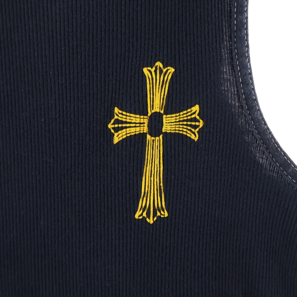CHROME HEARTS(クロムハーツ) OLD Side Logo Tank Top CHクロス サイドスクロールロゴ タンクトップ ブルー/イエロー