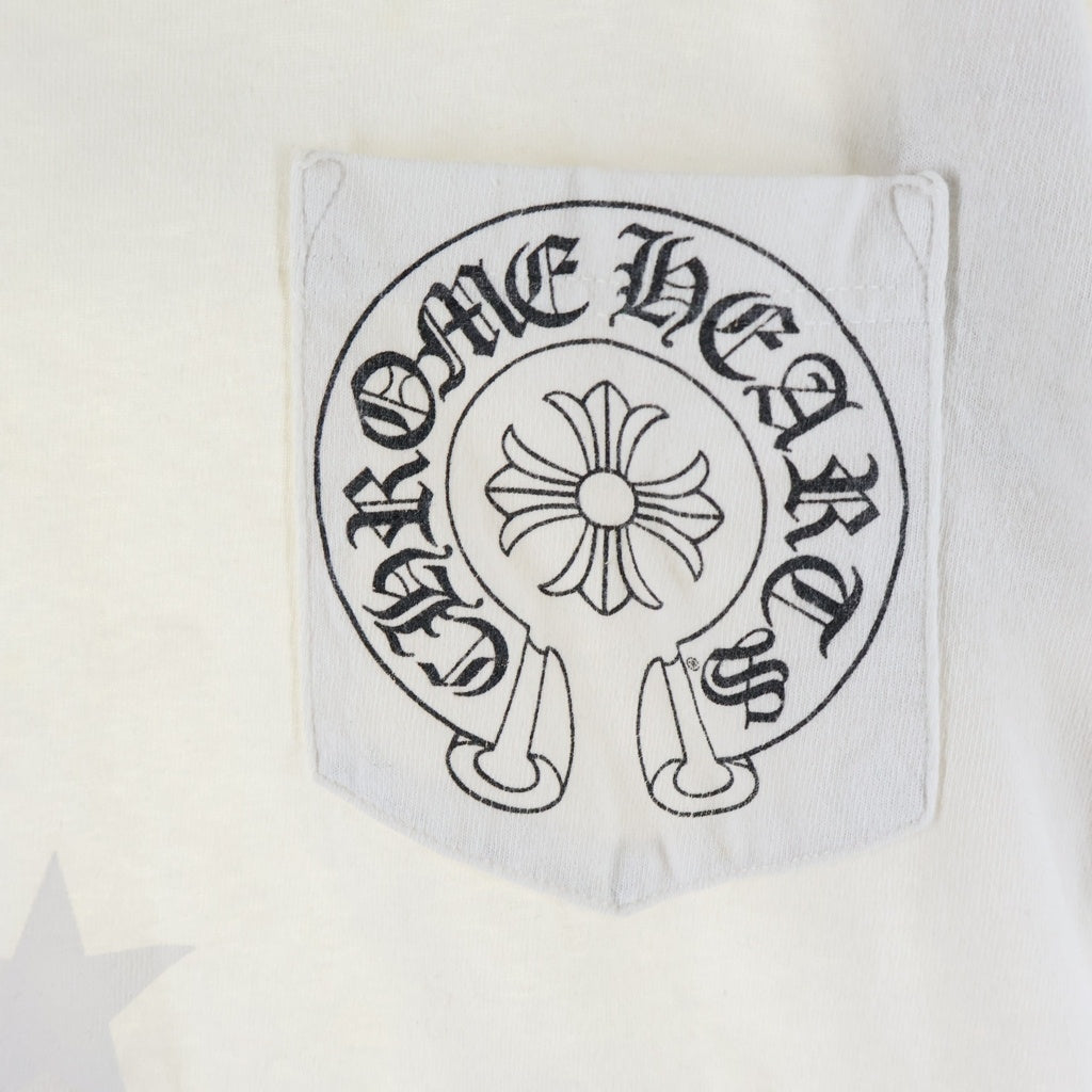 CHROME HEARTS(クロムハーツ) OLD CH T-SHRT オールド ホースシュー スタープリント 半袖Tシャツ カットソー ホワイト
