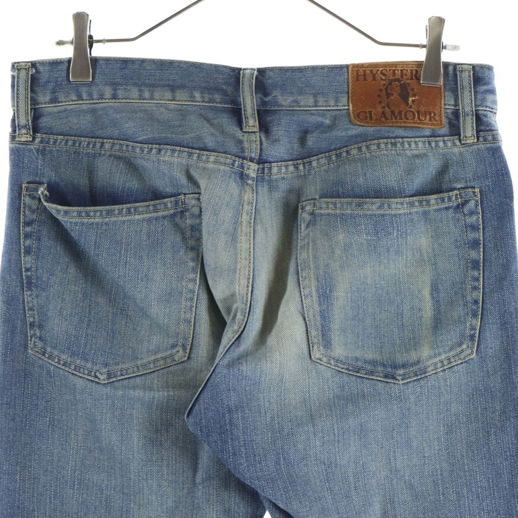HYSTERIC GLAMOUR(ヒステリックグラマー) SCAB スキャブ ロックスタッズ ダメージ加工 リペア デニムパンツ インディゴ
