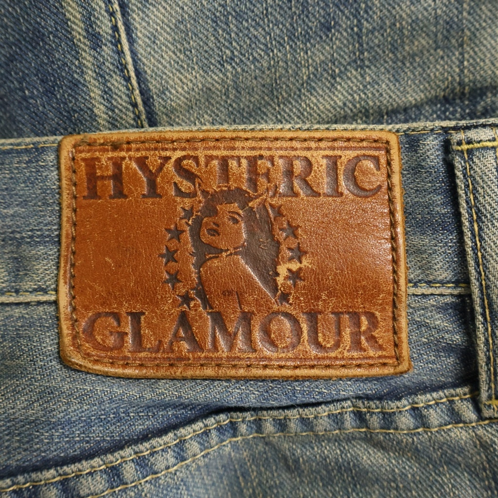 HYSTERIC GLAMOUR(ヒステリックグラマー) SCAB スキャブ ロックスタッズ ダメージ加工 リペア デニムパンツ インディゴ