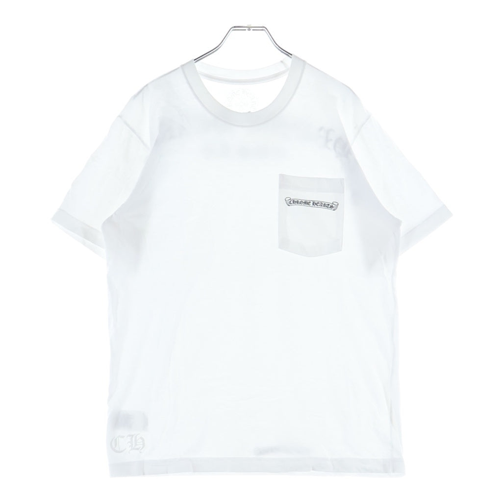 CHROME HEARTS(クロムハーツ) BACK ARCH LOGO SCROLL LABEL USA PRINT TEE バックアーチロゴ スクロールラベル プリント 半袖Tシャツ カットソー ホワイト