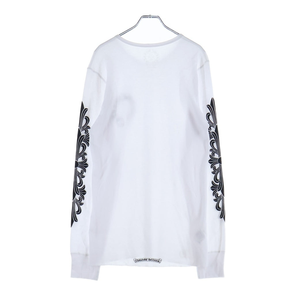 CHROME HEARTS(クロムハーツ) Thermal L S フローラルクロスプリント サーマル 長袖Tシャツ ホワイト