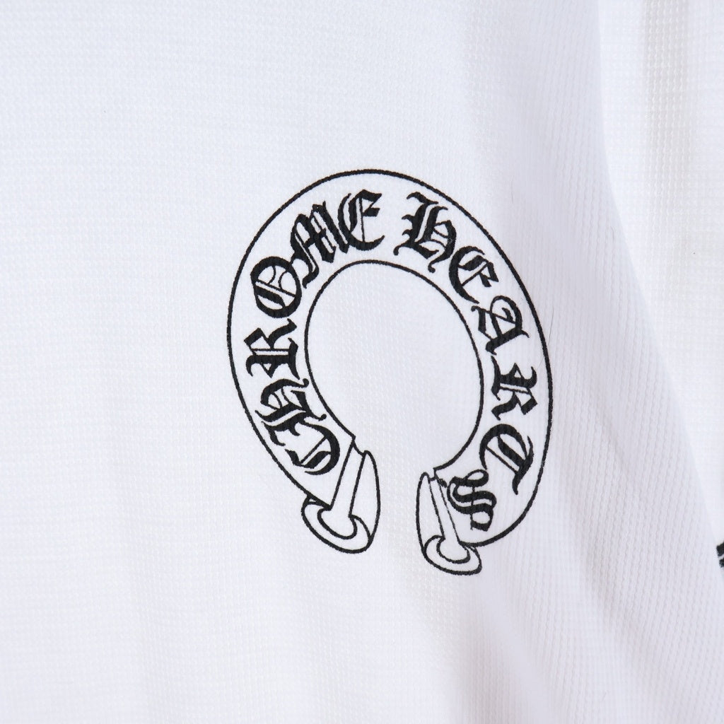 CHROME HEARTS(クロムハーツ) Thermal L S フローラルクロスプリント サーマル 長袖Tシャツ ホワイト