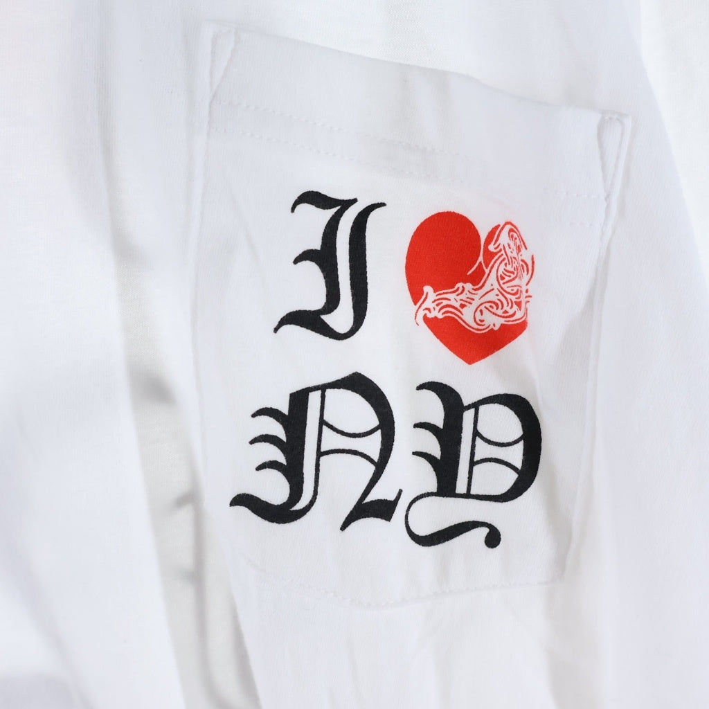 CHROME HEARTS(クロムハーツ) I LOVE NY バックプリント 長袖Tシャツ ホワイト
