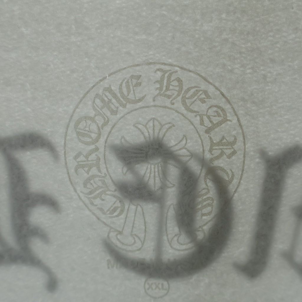 CHROME HEARTS(クロムハーツ) SWTSHRT HD ZIP バッグアーチロゴプリント ジップアップパーカー ホワイト
