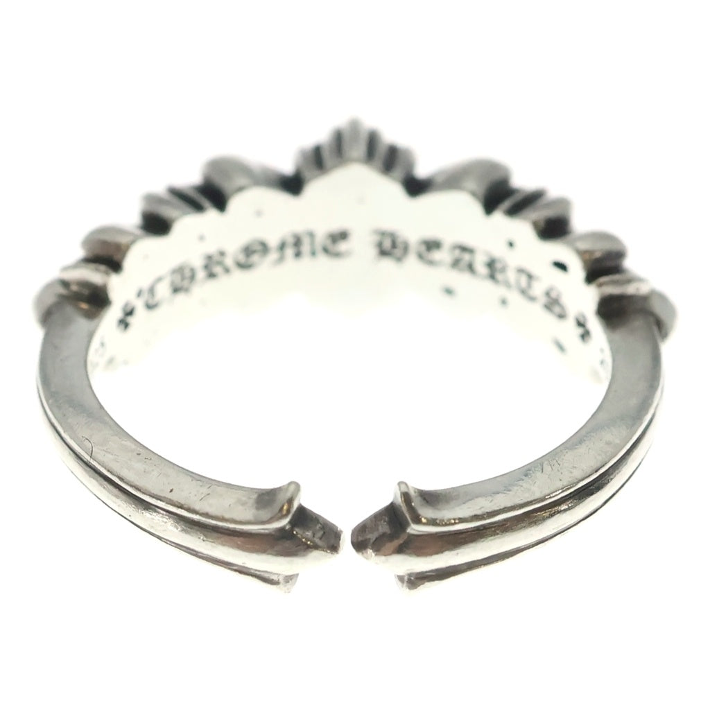 CHROME HEARTS(クロムハーツ) BABY CLSC P D ベイビークラシックダブルフローラルクロス PAVEダイヤ リング シルバー