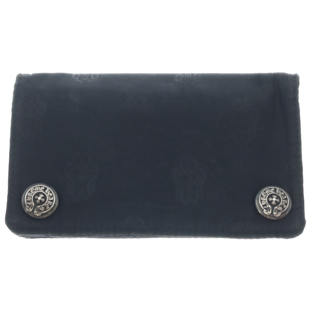 CHROME HEARTS(クロムハーツ) 1ZIP 1ジップ ホースシューボタン 総柄 ナイロン ウォレット 財布 ブラック