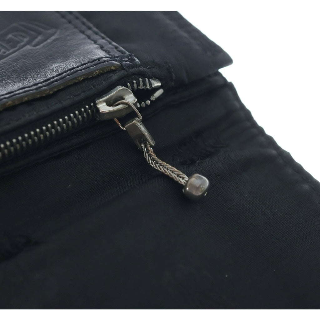 CHROME HEARTS(クロムハーツ) 1ZIP 1ジップ ホースシューボタン 総柄 ナイロン ウォレット 財布 ブラック