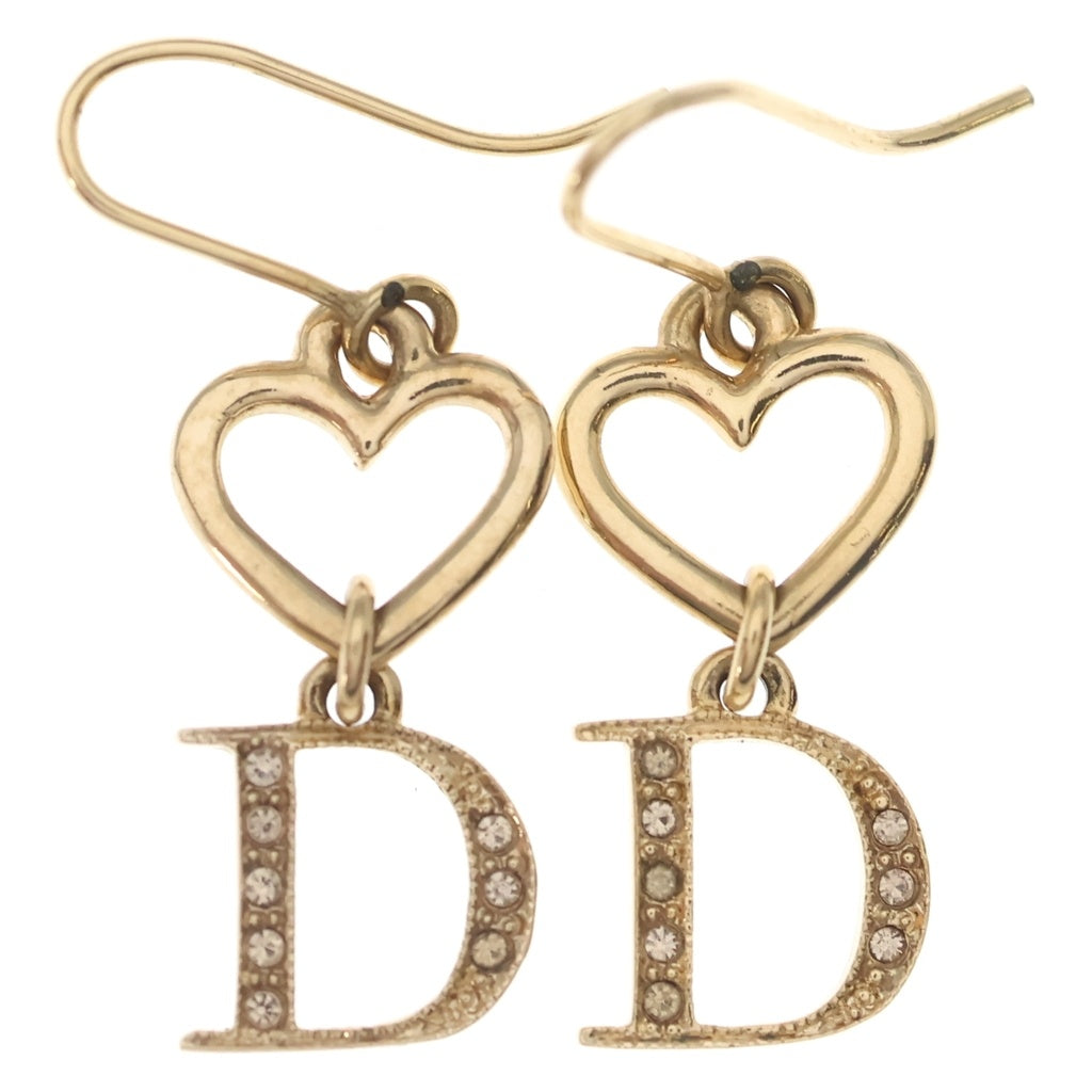 DIOR(ディオール) ラインストーン付き ピアス ゴールド レディース