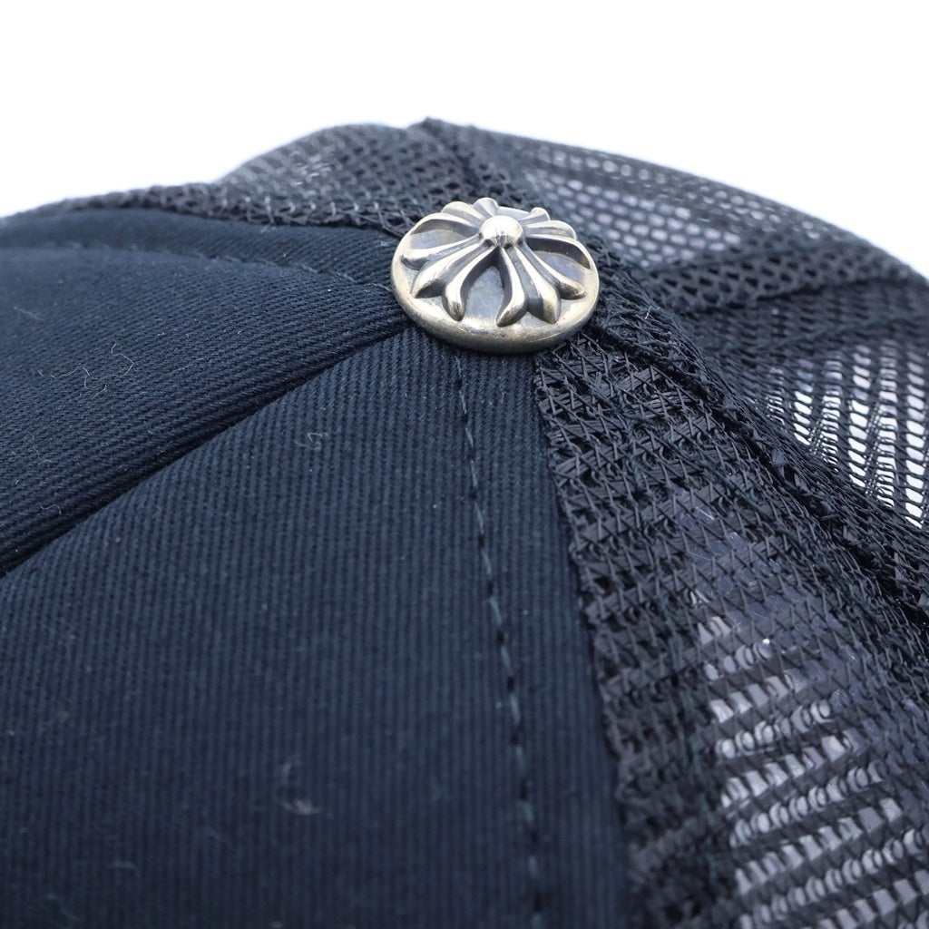 CHROME HEARTS(クロムハーツ) TRUCKER CAP トラッカーキャップ 3セメタリーレザーパッチ メッシュキャップ帽子 ピンク/ブラック