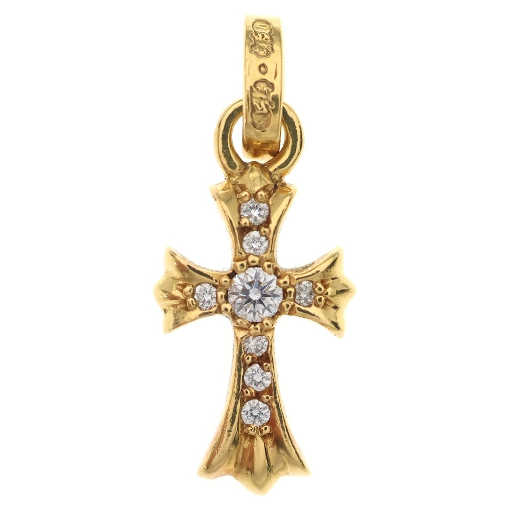 CHROME HEARTS(クロムハーツ) 22K CRS BBYFAT P/DIA ベイビーファットクロス PAVEダイヤ ペンダントトップ ゴールド BCA035