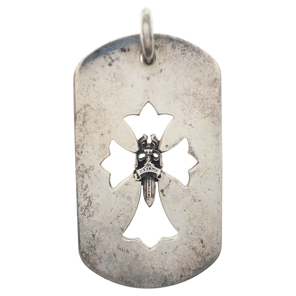CHROME HEARTS(クロムハーツ) D TAG LRG CO CRS カットアウトクロスドッグタグ ラージ ペンダントトップ シルバー BCA239