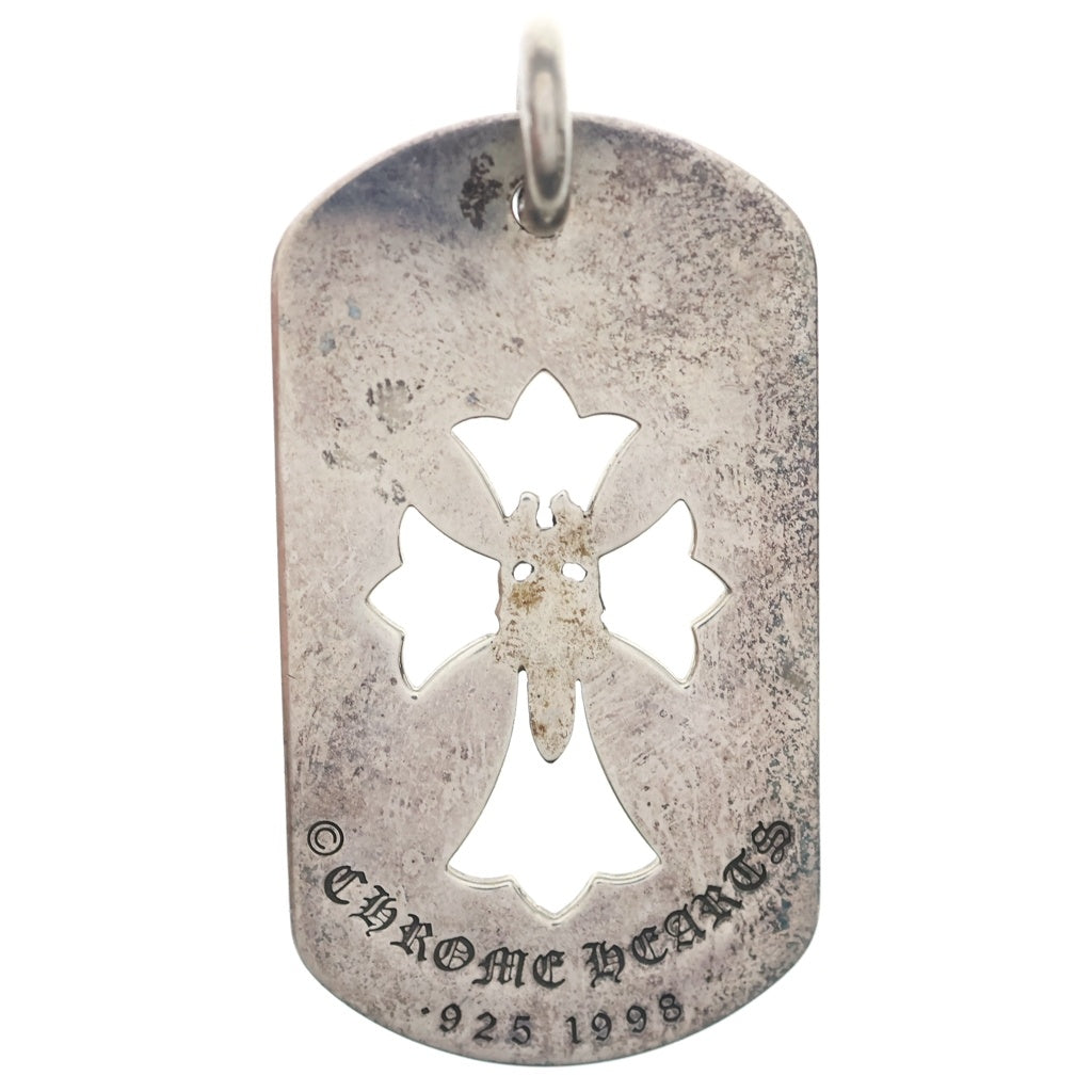 CHROME HEARTS(クロムハーツ) D TAG LRG CO CRS カットアウトクロスドッグタグ ラージ ペンダントトップ シルバー BCA239