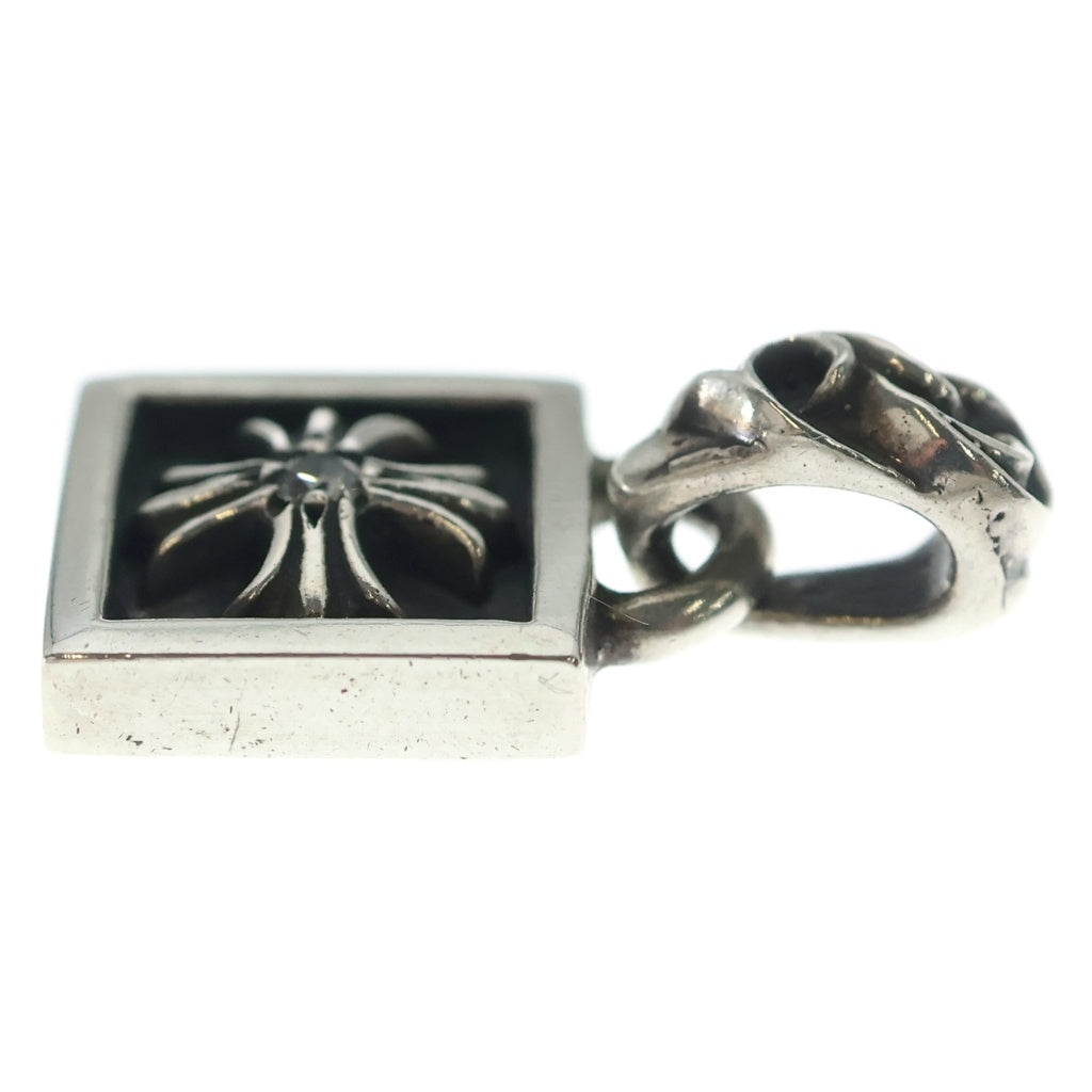 CHROME HEARTS(クロムハーツ) FRAMED CH PLUS 1DIA フレームドCHプラス チャーム 1ダイヤ ペンダントトップ シルバー