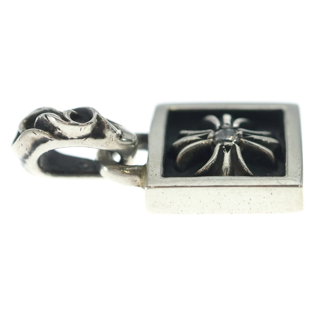 CHROME HEARTS(クロムハーツ) FRAMED CH PLUS 1DIA フレームドCHプラス チャーム 1ダイヤ ペンダントトップ シルバー