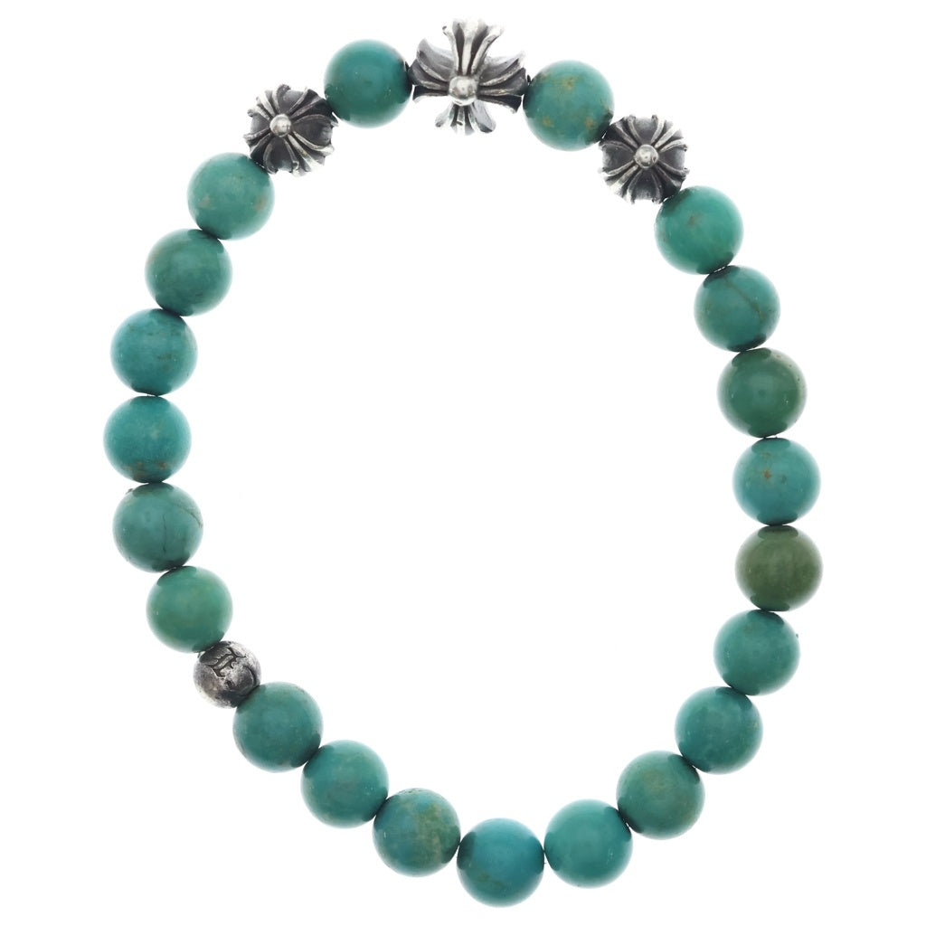 CHROME HEARTS(クロムハーツ) 8mm BEAD ビーズブレスレット ブルー