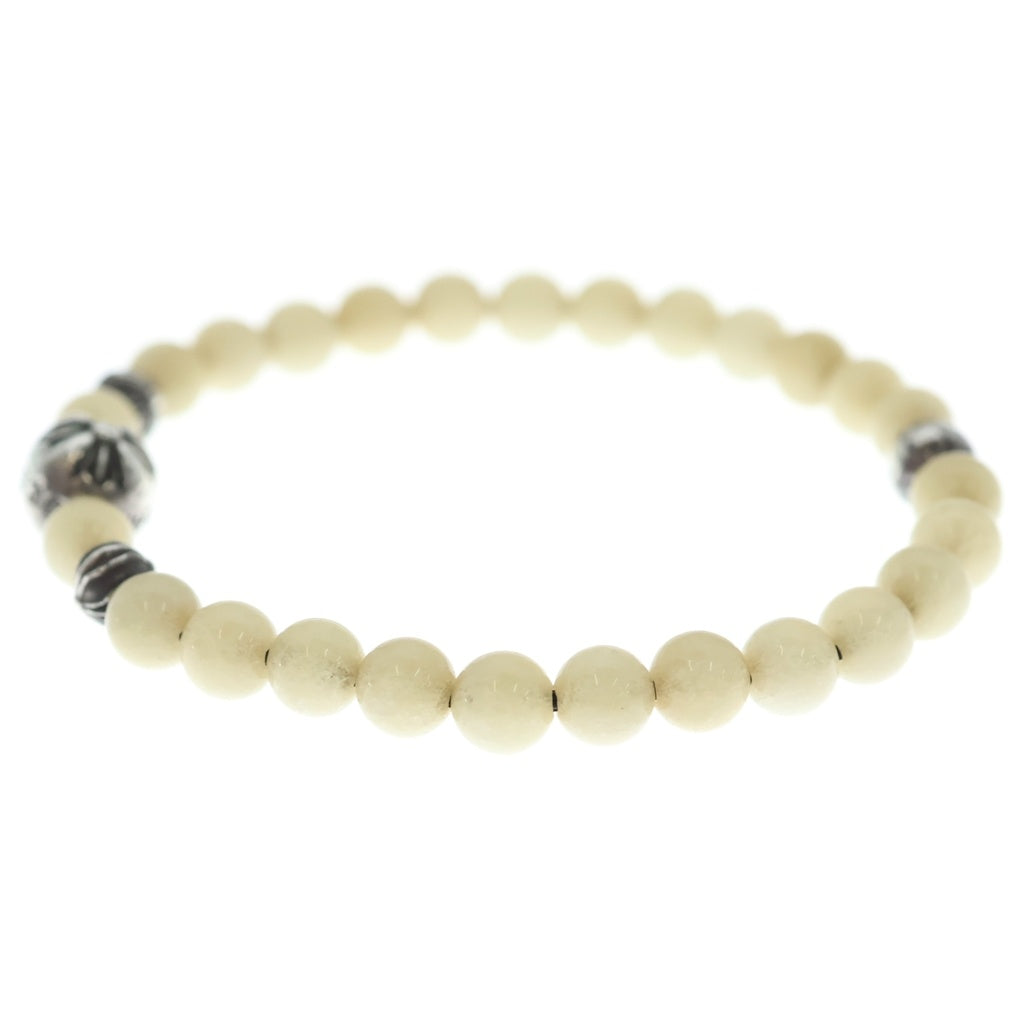 CHROME HEARTS(クロムハーツ) 6mm BEAD ホワイトビーズブレスレット ホワイト