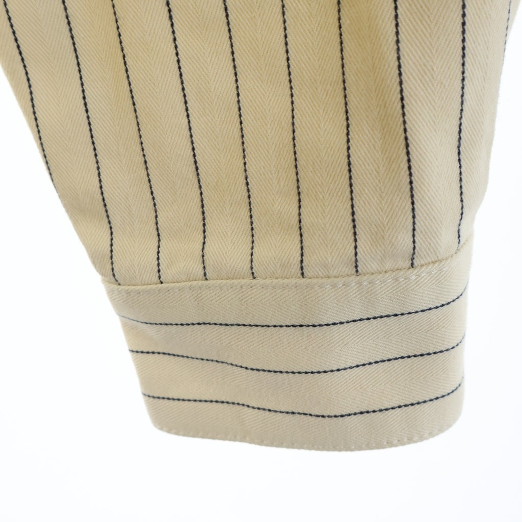 Christian Dior(クリスチャンディオール) Couture Over Shirts クチュール ピンストライプ 刺繍 オーバーサイズ 長袖シャツ ベージュ 033D490J318X