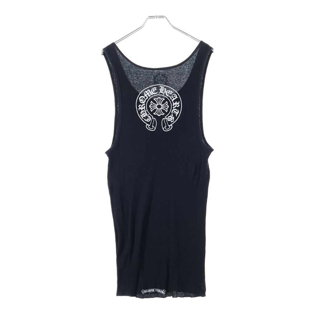 CHROME HEARTS(クロムハーツ) Horseshoe Logo Tank Top ホースシュー プリントタンクトップ ブラック