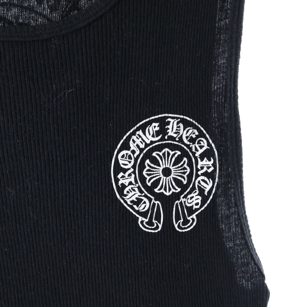 CHROME HEARTS(クロムハーツ) Horseshoe Logo Tank Top ホースシュー プリントタンクトップ ブラック