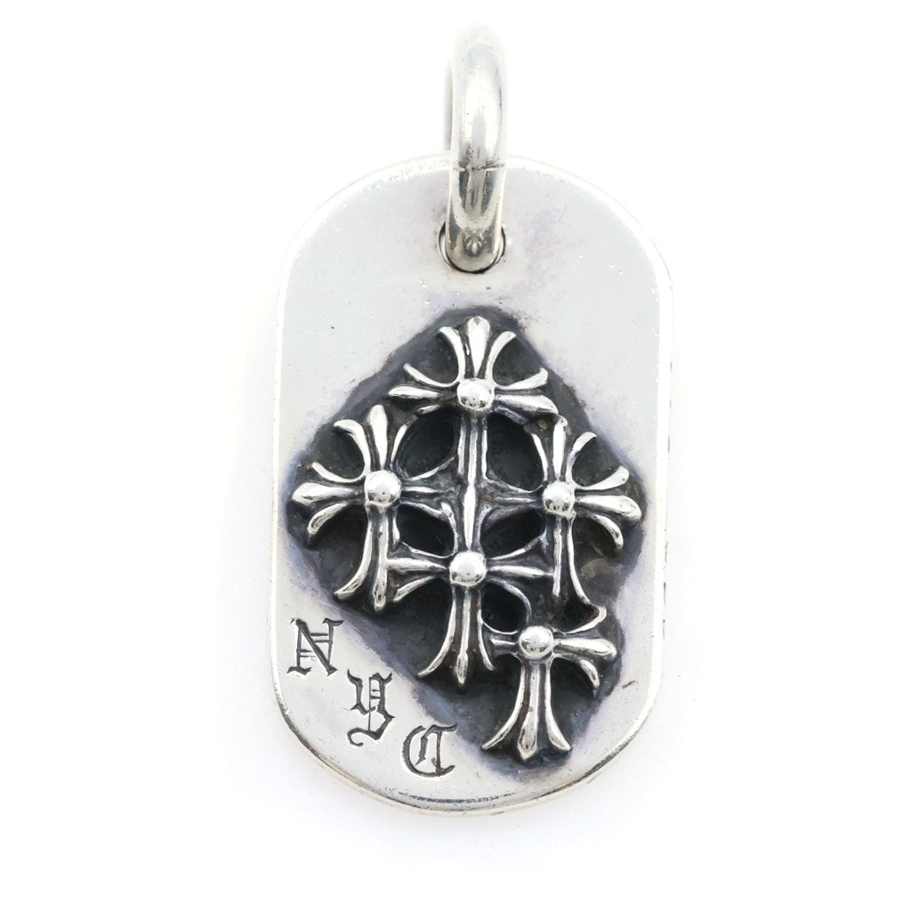 CHROME HEARTS(クロムハーツ) RAISED DOGTAG レイズドドッグタグ NYC限定 ネックレストップ シルバー