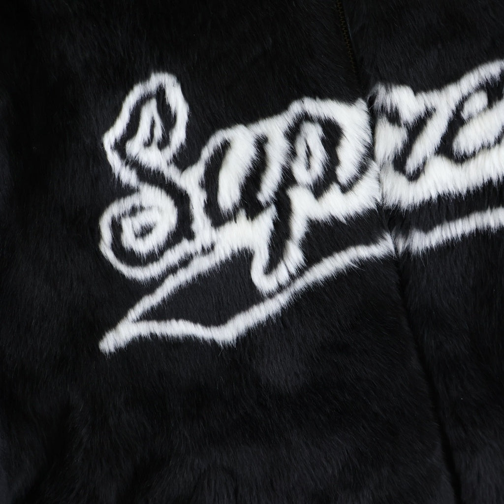 SUPREME(シュプリーム) 20SS Faux Fur Varsity Jacket フェイクファー バーシティジャケット スタジアムジャケット スタジャン ブラック