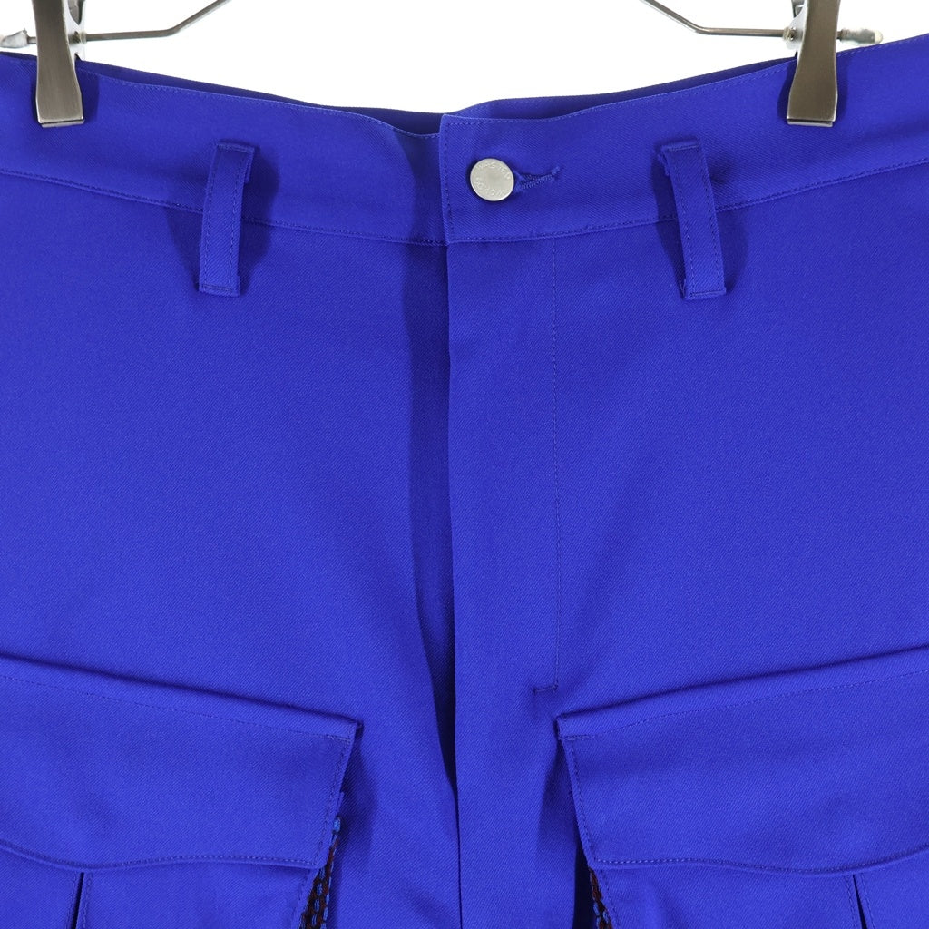 NO BRAND(ノーブランド) SHINYAKOZUKA M-PANTALON パンタロンカーゴパンツ ワイドパンツ ブルー 2402SK72