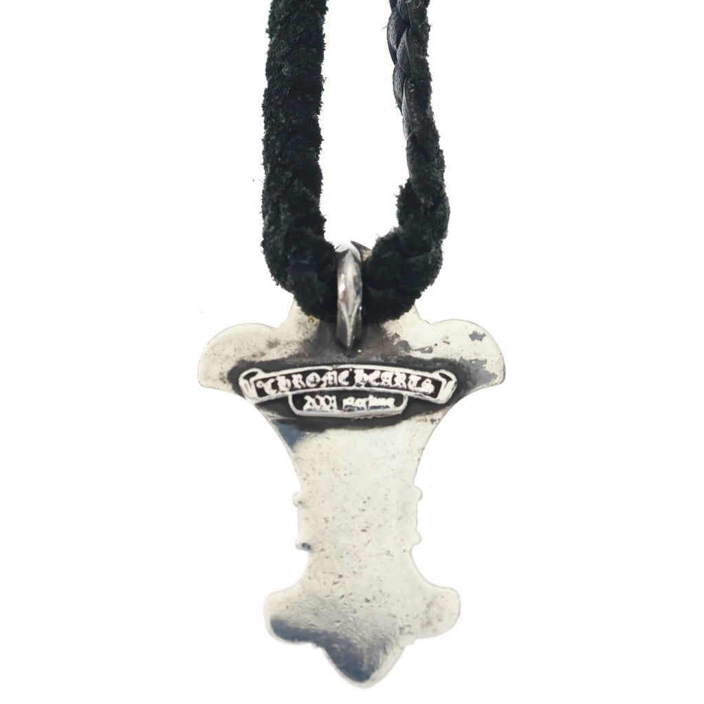 CHROME HEARTS(クロムハーツ) CH FLEUR XSM オールド CHフレア XS ペンダント レザーブレード ネックレス シルバー/ブラック