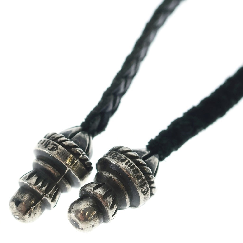 CHROME HEARTS(クロムハーツ) CH FLEUR XSM オールド CHフレア XS ペンダント レザーブレード ネックレス シルバー/ブラック