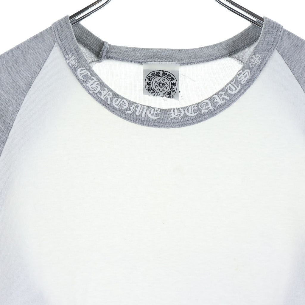 CHROME HEARTS(クロムハーツ) OLD L/S Tee オールド ロングスリーブ ラグラン 長袖Tシャツ カットソー ホワイト/グレー