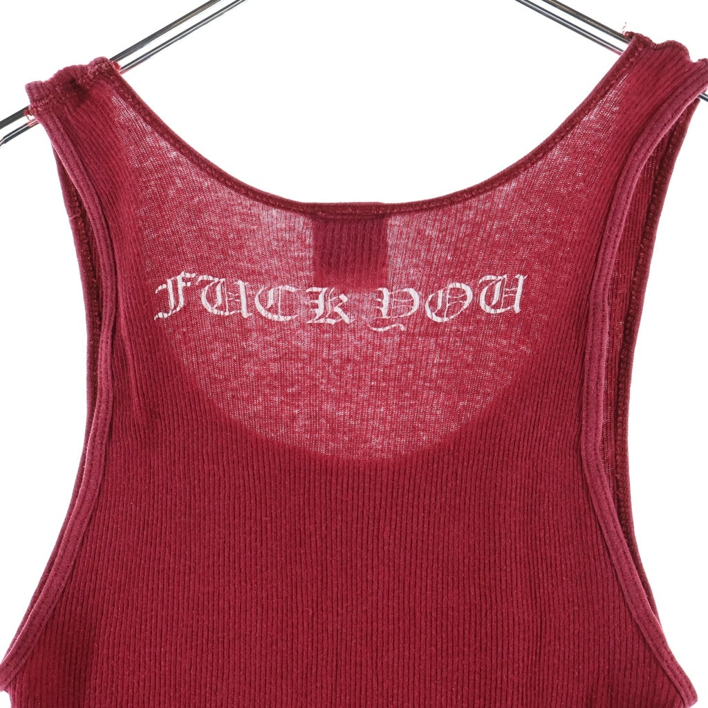 CHROME HEARTS(クロムハーツ) OLD FUCK YOU ケルティッククロス タンクトップレッド