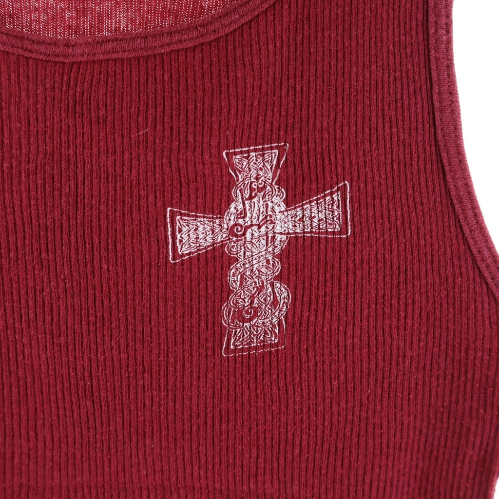 CHROME HEARTS(クロムハーツ) OLD FUCK YOU ケルティッククロス タンクトップレッド