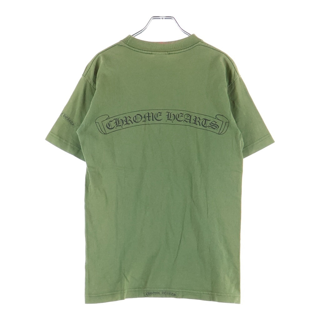 CHROME HEARTS(クロムハーツ) Vertical Log S/S Tee ヴァーティカルロゴ クルーネック半袖Tシャツ カットソー グリーン