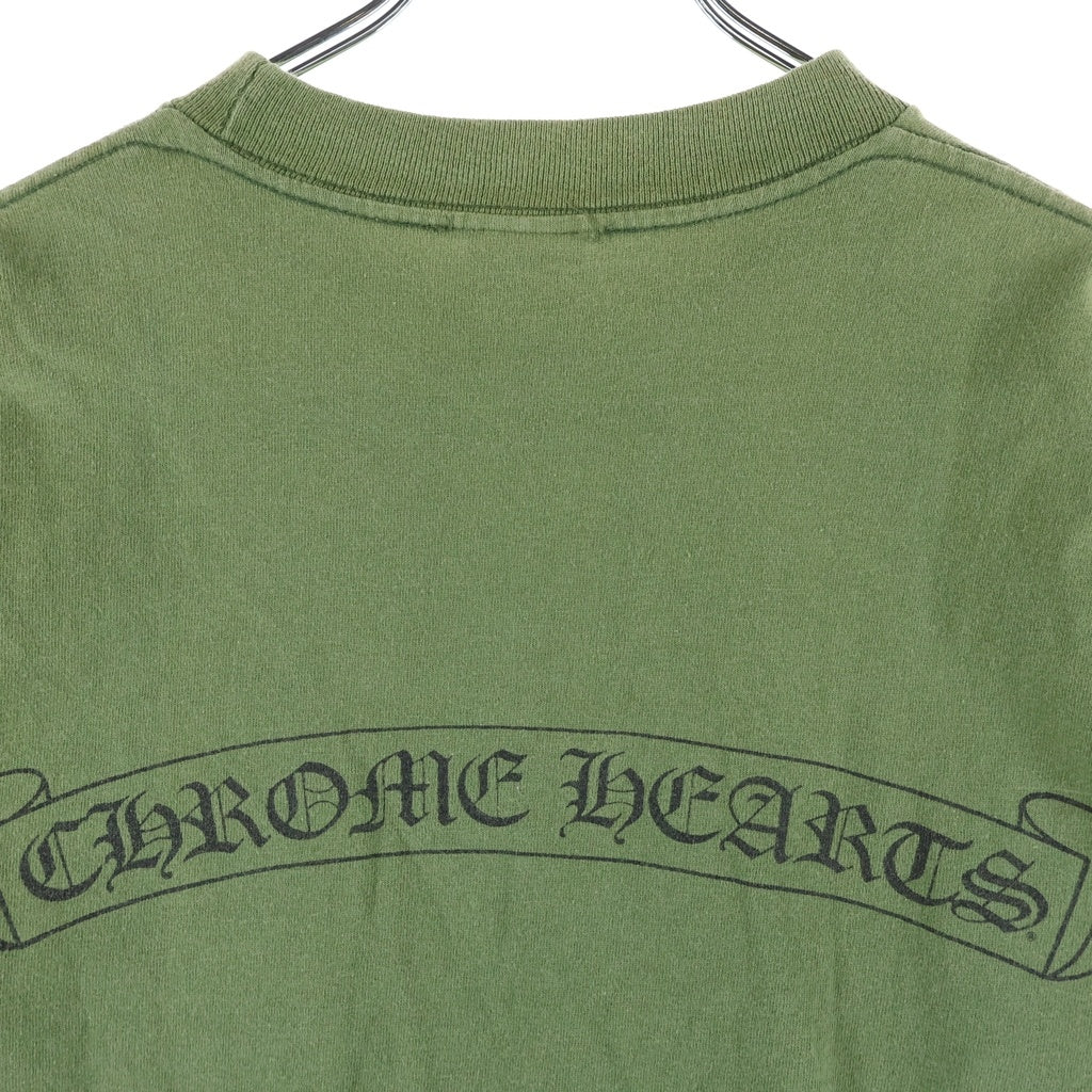 CHROME HEARTS(クロムハーツ) Vertical Log S/S Tee ヴァーティカルロゴ クルーネック半袖Tシャツ カットソー グリーン