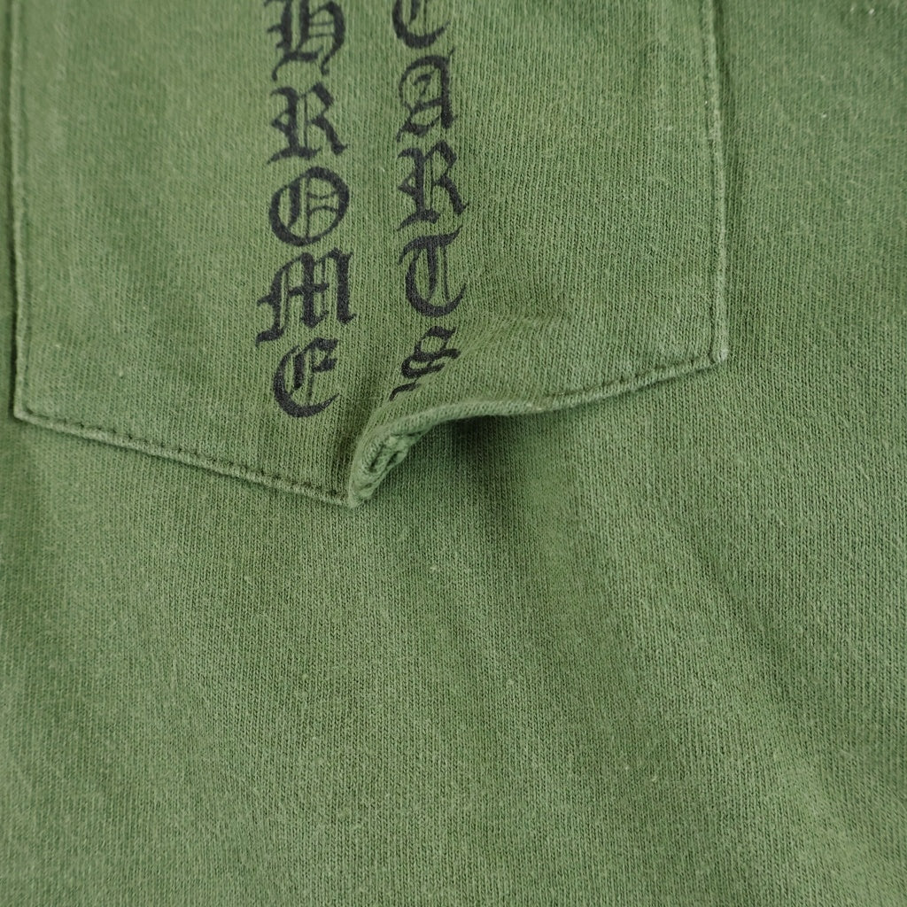 CHROME HEARTS(クロムハーツ) Vertical Log S/S Tee ヴァーティカルロゴ クルーネック半袖Tシャツ カットソー グリーン